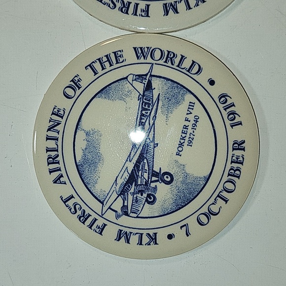 KLM Other - Set of 2 Vintage KLM First Airline of the World Coasters